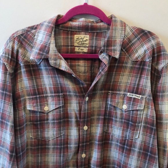 Lucky Brand Plaid Long Sleeve Button Up - Picture 2 of 4